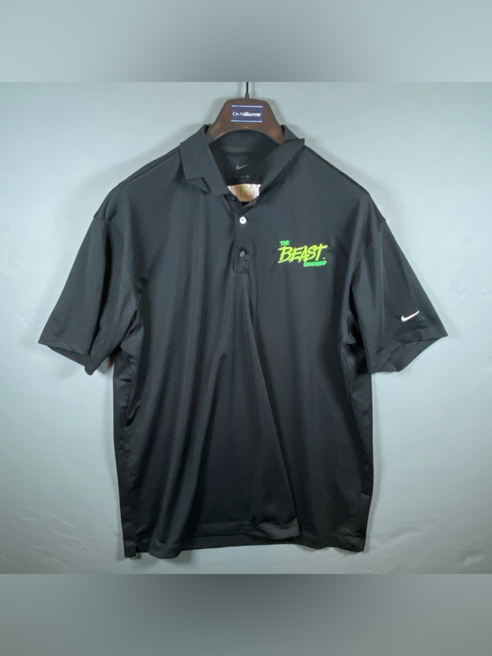 Nike Shirt Mens 2XL Dri Fit Monster Energy Hard Golf The Beast Unleashed Black